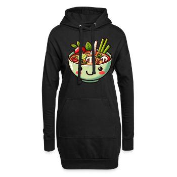 Tom Yum Soup Delight - Authentische thailändische Küche - Hoodie-Kleid - Schwarz - Vorne