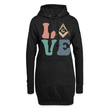 Freimaurer Freimaurerei Freimaurerei - Hoodie-Kleid - Schwarz - Vorne