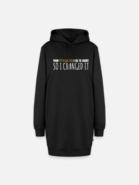 Password I Changed It Hack Programmer - Hoodie Dress - black