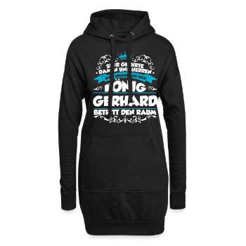 Gerhard Name Design - Hoodie-Kleid - Schwarz - Vorne