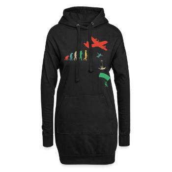 Parachute, Saut en parachute, Freefly, Parachutisme tête en bas - Sweat-shirt à capuche long Femme - noir - Devant