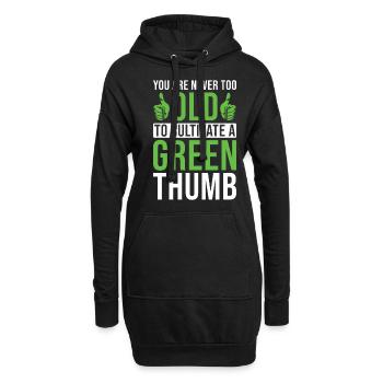 Botanischer Garten Gärtner Pflanzenliebhaber - Hoodie-Kleid - Schwarz - Vorne
