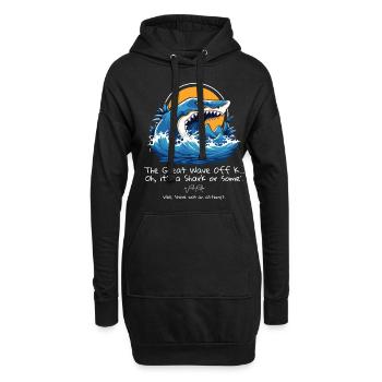 Le grand requin Kanagawa : ça valait le coup d’essayer - Sweat-shirt à capuche long Femme - noir - Devant