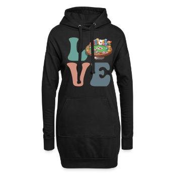 Joueurs de jeux de casino - Sweat-shirt à capuche long Femme - noir - Devant