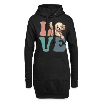 Golden Doodle Goldendoodle Hundeliebhaber - Hoodie-Kleid - Schwarz - Vorne
