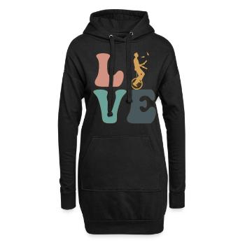 Jonglerie Cirque Jongleur - Sweat-shirt à capuche long Femme - noir - Devant