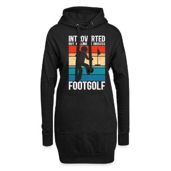 Footgolf Fußballgolf Footgolfer Geschenk - Hoodie-Kleid - Schwarz - Vorne