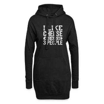 Fromage - Sweat-shirt à capuche long Femme - noir - Devant