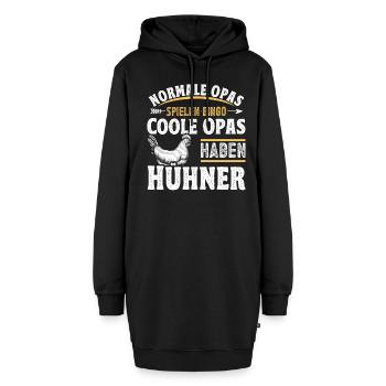 Hühnerbauer Huhn Coole Opas Haben Hühner - Hoodie-Kleid - Schwarz - Vorne