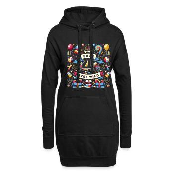 Four Ever Wild 59 - Hoodie-Kleid - Schwarz - Vorne