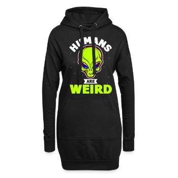 Alien, OVNI, UAP, Espace, Objet volant de l’espace - Sweat-shirt à capuche long Femme - noir - Devant