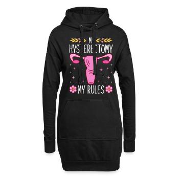 Endométriose Soins abdominaux Gynécologique - Sweat-shirt à capuche long Femme - noir - Devant