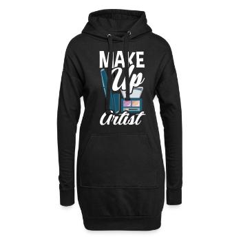 Lustiges Make Up Artist Maskenbildner Geschenk - Hoodie-Kleid - Schwarz - Vorne