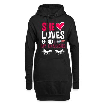 Lustiges Make Up Artist Maskenbildner Geschenk - Hoodie-Kleid - Schwarz - Vorne