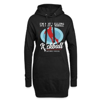 Kickball Kickballer Kickball Cadeau de joueur - Sweat-shirt à capuche long Femme - noir - Devant