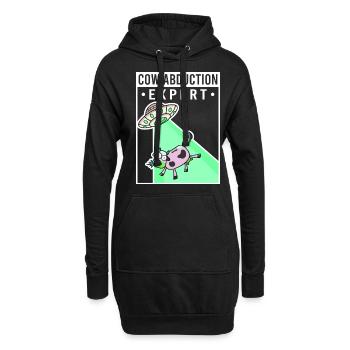 Alien, UFO, UAP, Space, Weltraum Flugobjekt - Hoodie-Kleid - Schwarz - Vorne