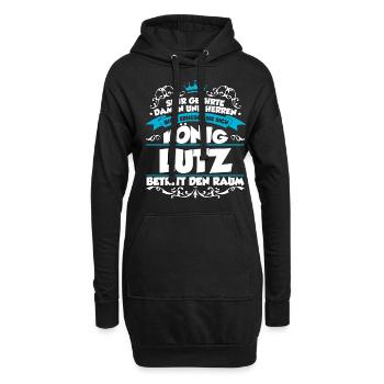 Lutz Name Design - Hoodie-Kleid - Schwarz - Vorne