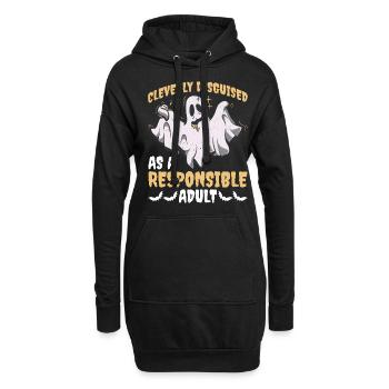 Cleverly Disguised As A Responsible Adult 25 - Hoodie-Kleid - Schwarz - Vorne