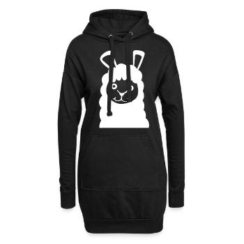 Alpaca funny Alpacas - Hoodie-Kleid - Schwarz - Vorne