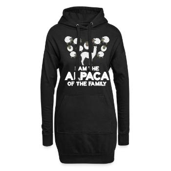 Alpaca and Sheep Family - Hoodie-Kleid - Schwarz - Vorne