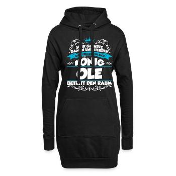 Ole Name Design - Hoodie-Kleid - Schwarz - Vorne