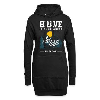 Cadeau de randonnée drôle - Sweat-shirt à capuche long Femme - noir - Devant