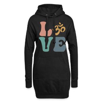 Om Symbole Méditation Bouddhisme Bouddhiste - Sweat-shirt à capuche long Femme - noir - Devant