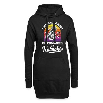 Chanteur de karaoké Chanteur de karaoké Musique - Sweat-shirt à capuche long Femme - noir - Devant