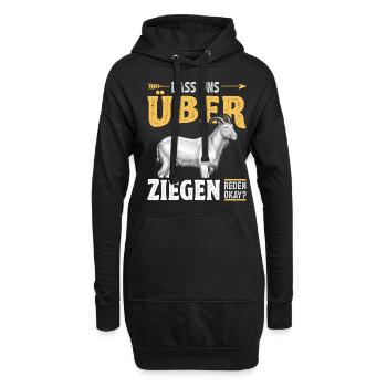 Lustige Ziege mit Spruch Ziegenliebhaber Ziegen - Hoodie-Kleid - Schwarz - Vorne
