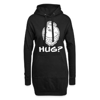 Hedgehog Hug Hugger Hedgehogs - Hoodie-Kleid - Schwarz - Vorne