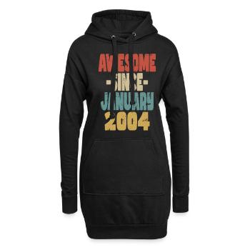 Génial Janvier 2004 - Sweat-shirt à capuche long Femme - noir - Devant
