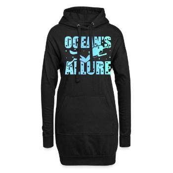 Plongée sous-marine, Plongée sous-marine, Vacances en mer - Sweat-shirt à capuche long Femme - noir - Devant