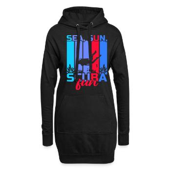 Plongée sous-marine, Plongée sous-marine, Vacances en mer - Sweat-shirt à capuche long Femme - noir - Devant