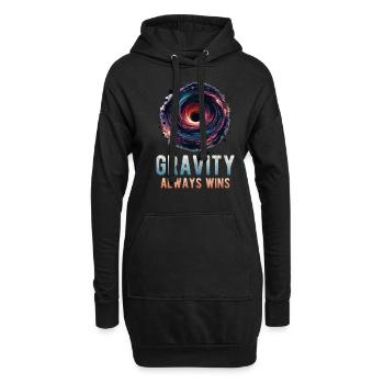 Astrophysik Schwarzes Loch Kunst mit Gravitation immer - Hoodie-Kleid - Schwarz - Vorne