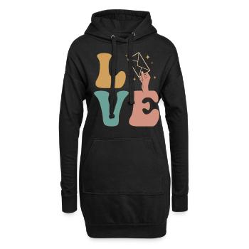 Service postal, commis des postes, facteur, bureau de poste - Sweat-shirt à capuche long Femme - noir - Devant