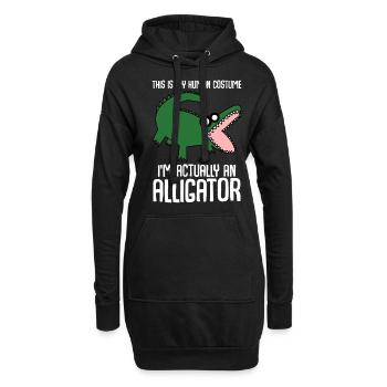 Alligator Alligators Crocodile - Hoodie-Kleid - Schwarz - Vorne