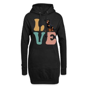 Rottweiler Hundeliebhaber - Hoodie-Kleid - Schwarz - Vorne
