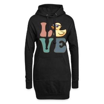Canard en caoutchouc Canard Canard Canard - Sweat-shirt à capuche long Femme - noir - Devant
