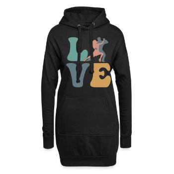 Danse Salsa Danse Danseuse Salsero - Sweat-shirt à capuche long Femme - noir - Devant