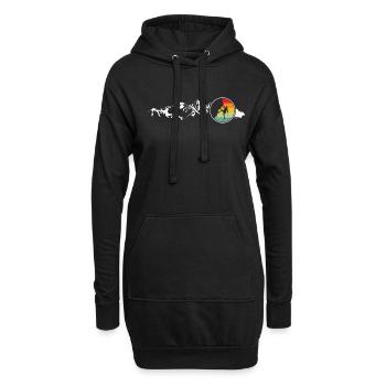 Bergsteigen Felsklettern Bergsteigen - Hoodie-Kleid - Schwarz - Vorne