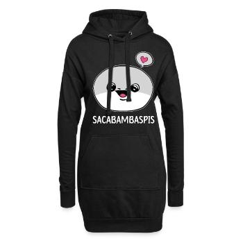 Sacabambaspis Gesicht Fisch Meme Japanisch - Hoodie-Kleid - Schwarz - Vorne