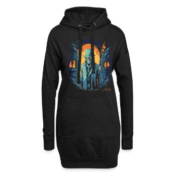 Der Detektiv: Film Noir Dungeon Edition - Hoodie-Kleid - Schwarz - Vorne