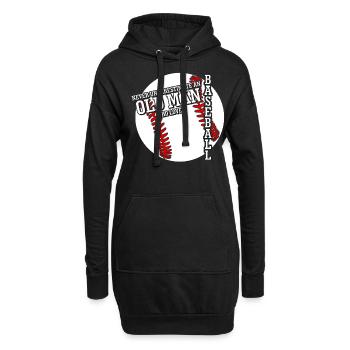Baseball pour les vieux hommes - Sweat-shirt à capuche long Femme - noir - Devant