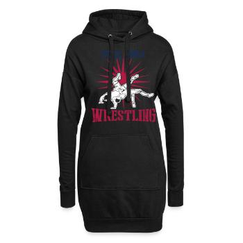 Wrestling Joke Wrestler - Hoodie-Kleid - Schwarz - Vorne