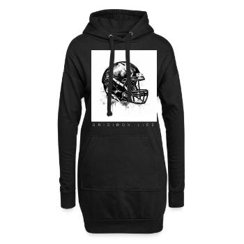 Gridiron Football American Game Touchdown-Helm - Hoodie-Kleid - Schwarz - Vorne