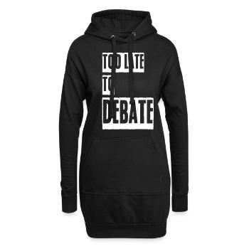 Discussion Debate Team Debating Club - Hoodie-Kleid - Schwarz - Vorne