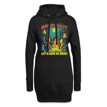 Abandonnez tout espoir : cache-cache dans le donjon - Sweat-shirt à capuche long Femme - noir - Devant