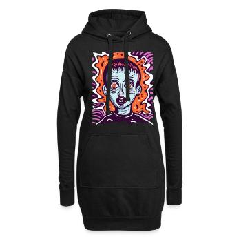 L’art de la terreur avec ce visage - Sweat-shirt à capuche long Femme - noir - Devant