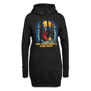 Les visites à domicile de la charmante fée des dents - Sweat-shirt à capuche long Femme - noir - Devant
