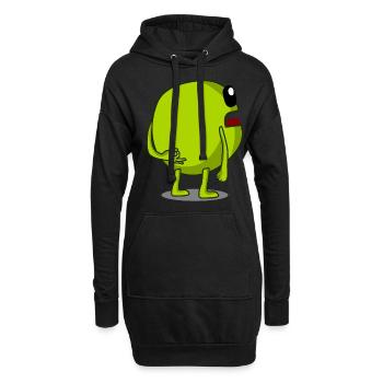 Pea Peas Circle Game Vegan - Hoodie-Kleid - Schwarz - Vorne
